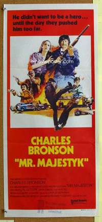 h889 MR MAJESTYK Australian daybill movie poster '74 Charles Bronson