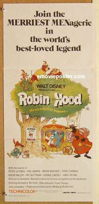 h901 ROBIN HOOD Aust daybill R83 Walt Disney cartoon, the way it REALLY happened!