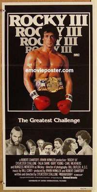 h904 ROCKY 3 Australian daybill movie poster '82 Sylvester Stallone, Mr. T