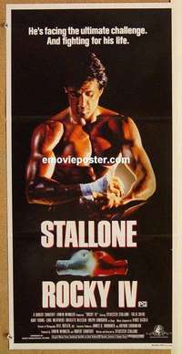 h905 ROCKY 4 Australian daybill movie poster '85 Sylvester Stallone, boxing
