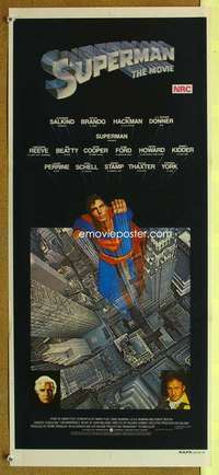 h914 SUPERMAN Australian daybill movie poster '78 Chris Reeve, Hackman