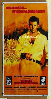 h933 YEAR OF LIVING DANGEROUSLY Australian daybill movie poster '83 Gibson