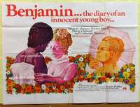 h188 BENJAMIN British quad movie poster '68 Michele Morgan, French sex!