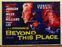 h189 BEYOND THIS PLACE British quad movie poster '59 Van Johnson