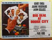 h190 BIG HAND FOR THE LITTLE LADY British quad movie poster '66 poker