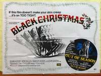 h196 BLACK CHRISTMAS/OUT OF SEASON British quad movie poster '75