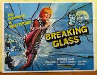 h203 BREAKING GLASS British quad movie poster '80 cool Chantrell art!