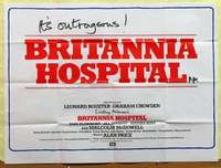 h204 BRITANNIA HOSPITAL British quad movie poster '82 Malcolm McDowell