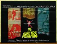 h208 BURGLARS British quad movie poster '72 Omar Sharif, Belmondo