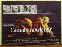 h213 CARNAL KNOWLEDGE British quad movie poster '71 different image!