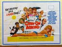 h214 CARRY ON ABROAD British quad movie poster '72 English sex!