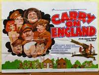 h221 CARRY ON ENGLAND British quad movie poster '76 military sex!