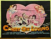 h223 CARRY ON LOVING British quad movie poster '70 English sex!