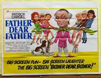 h240 FATHER DEAR FATHER British quad movie poster '72 English sex!