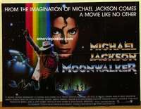 h244 MOONWALKER British quad movie poster '88 Michael Jackson!