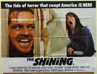 h246 SHINING British quad movie poster '80 Jack Nicholson, Kubrick
