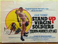 h247 STAND UP VIRGIN SOLDIERS British quad movie poster '77 army sex!