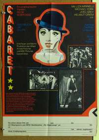 h073 CABARET East German 16x22 movie poster '75 Minnelli, Bob Fosse