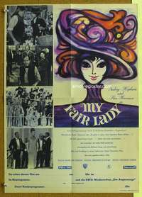 h075 MY FAIR LADY East German 16x22 movie poster '67 Audrey Hepburn