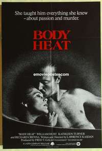 h146 BODY HEAT English one-sheet movie poster '81 William Hurt, Turner