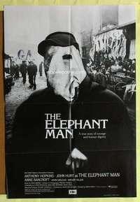 h152 ELEPHANT MAN English one-sheet movie poster '80 Anthony Hopkins, Lynch