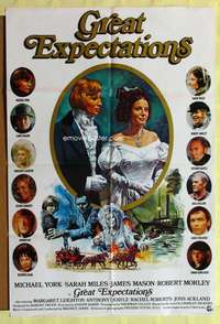 h155 GREAT EXPECTATIONS English one-sheet movie poster '74 Michael York