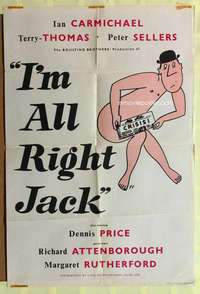 h156 I'M ALL RIGHT JACK English one-sheet movie poster '60 Peter Sellers