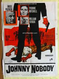 h158 JOHNNY NOBODY English one-sheet movie poster '66 Aldo Ray, Patrick