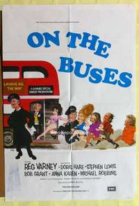 h163 ON THE BUSES English one-sheet movie poster '71 Reg Varney