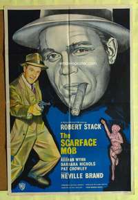 h165 SCARFACE MOB English one-sheet movie poster '62 Robert Stack, Wynn