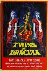 h170 TWINS OF EVIL English one-sheet movie poster '72 sexy Hammer vampires!