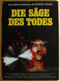 h579 BLOODY MOON German movie poster '81 Jess Franco, horror!