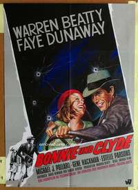 h581 BONNIE & CLYDE German movie poster '67 Warren Beatty, Dunaway
