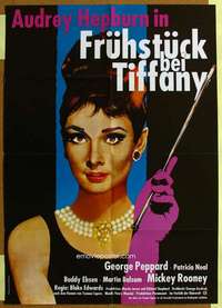 h583 BREAKFAST AT TIFFANY'S German movie poster R86 Audrey Hepburn