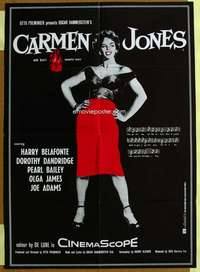 h589 CARMEN JONES German movie poster R80s sexy Dorothy Dandridge!