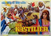h552 CASTILIAN German 33x47 movie poster '63 Cesar Romero, Velasquez