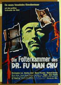 h590 CASTLE OF FU MANCHU German movie poster '69 Lee, Jess Franco
