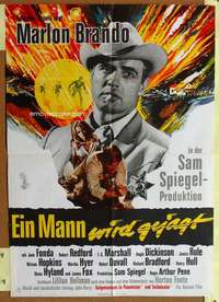 h593 CHASE German movie poster '66 Marlon Brando, Jane Fonda