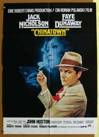 h594 CHINATOWN German movie poster R80s Jack Nicholson, Roman Polanski