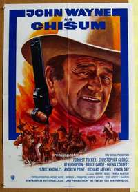 h596 CHISUM German movie poster '70 big John Wayne, Rehak artwork!