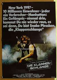 h615 ESCAPE FROM NEW YORK German movie poster '81 Kurt Russell sci-fi!