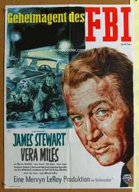 h618 FBI STORY German movie poster '59 Jimmy Stewart, Vera Miles