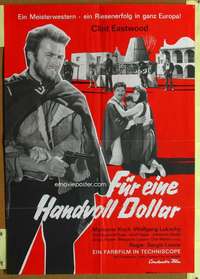 h620 FISTFUL OF DOLLARS German movie poster '65 Clint Eastwood