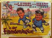 h623 FLYING DEUCES German movie poster R60s Laurel & Hardy
