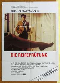 h633 GRADUATE German R70s classic image of Dustin Hoffman & Anne Bancroft's sexy leg!