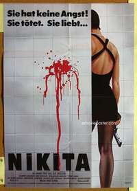 h647 LA FEMME NIKITA German movie poster '90 Luc Besson, Parillaud