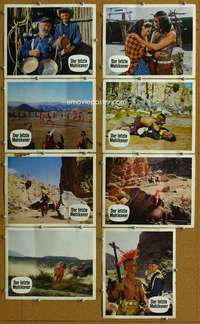 h516 LAST TOMAHAWK 8 German movie lobby cards '65 Joachim Fuchsberger