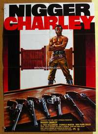 h649 LEGEND OF NIGGER CHARLEY German movie poster '72 Slave to Outlaw!