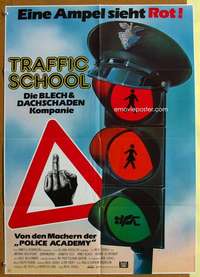 h659 MOVING VIOLATIONS German movie poster '85 erotic stoplight!