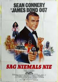 h561 NEVER SAY NEVER AGAIN German 33x47 movie poster '83 Connery, Bond